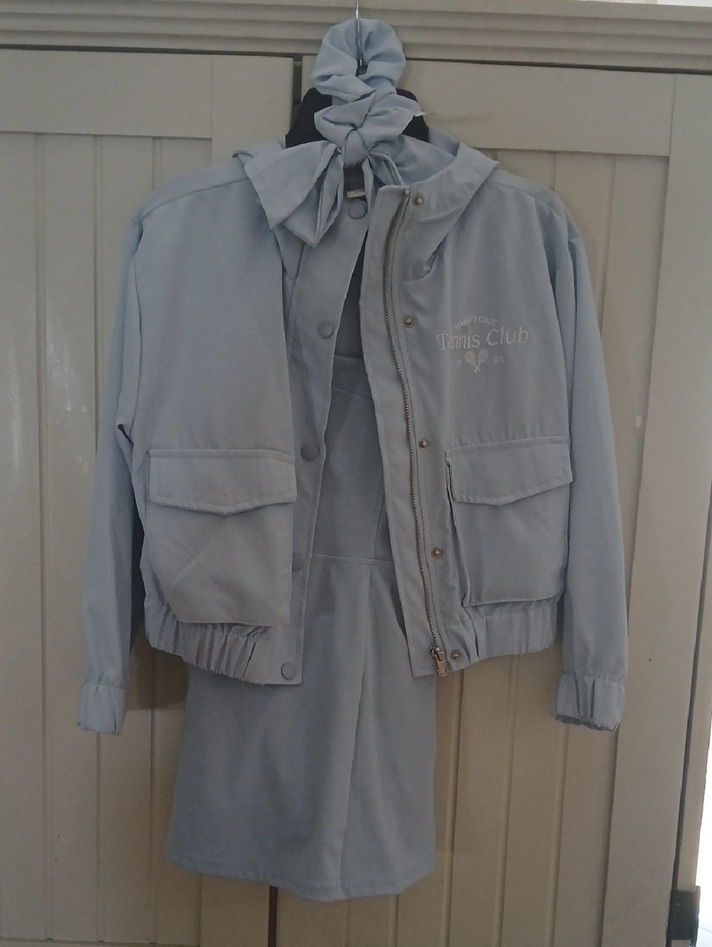 Kids Light Blue Matching Jacket and Tennis Dress